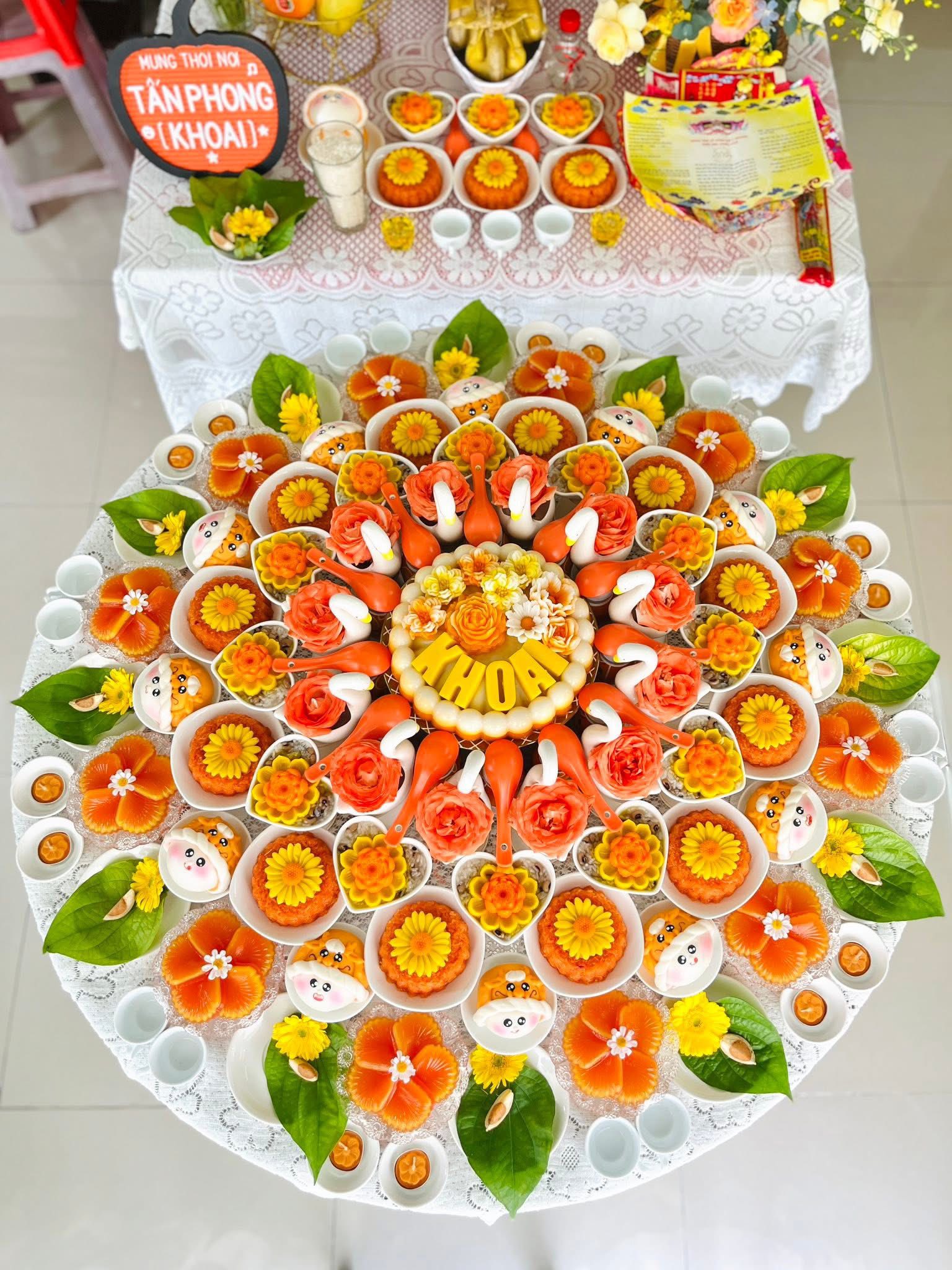 mâm cúng đầy tháng tại cao bằng