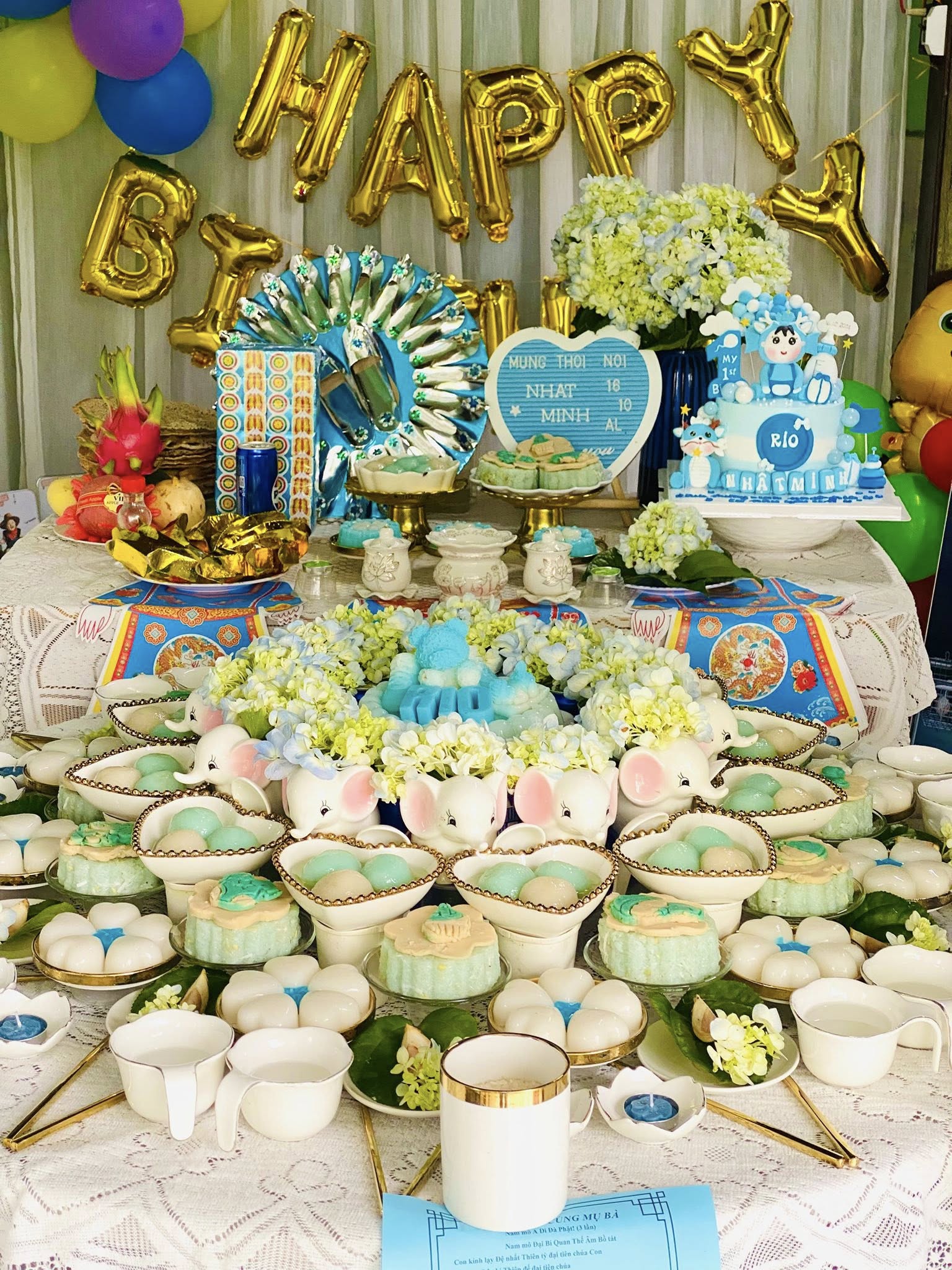 mâm cúng thôi nôi tại huế