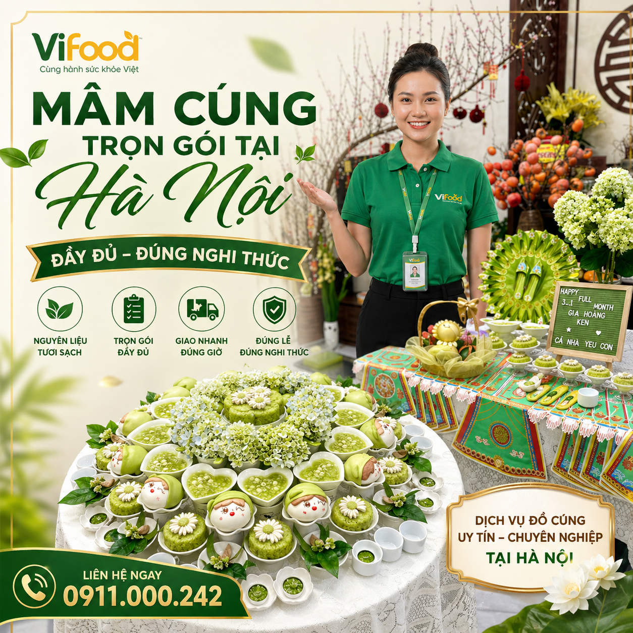 mâm cúng thôi nôi tại hà nội