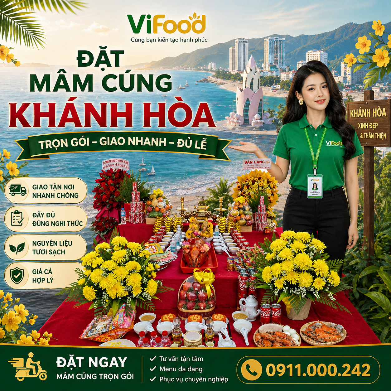 mâm cúng đầy tháng tại khánh hòa