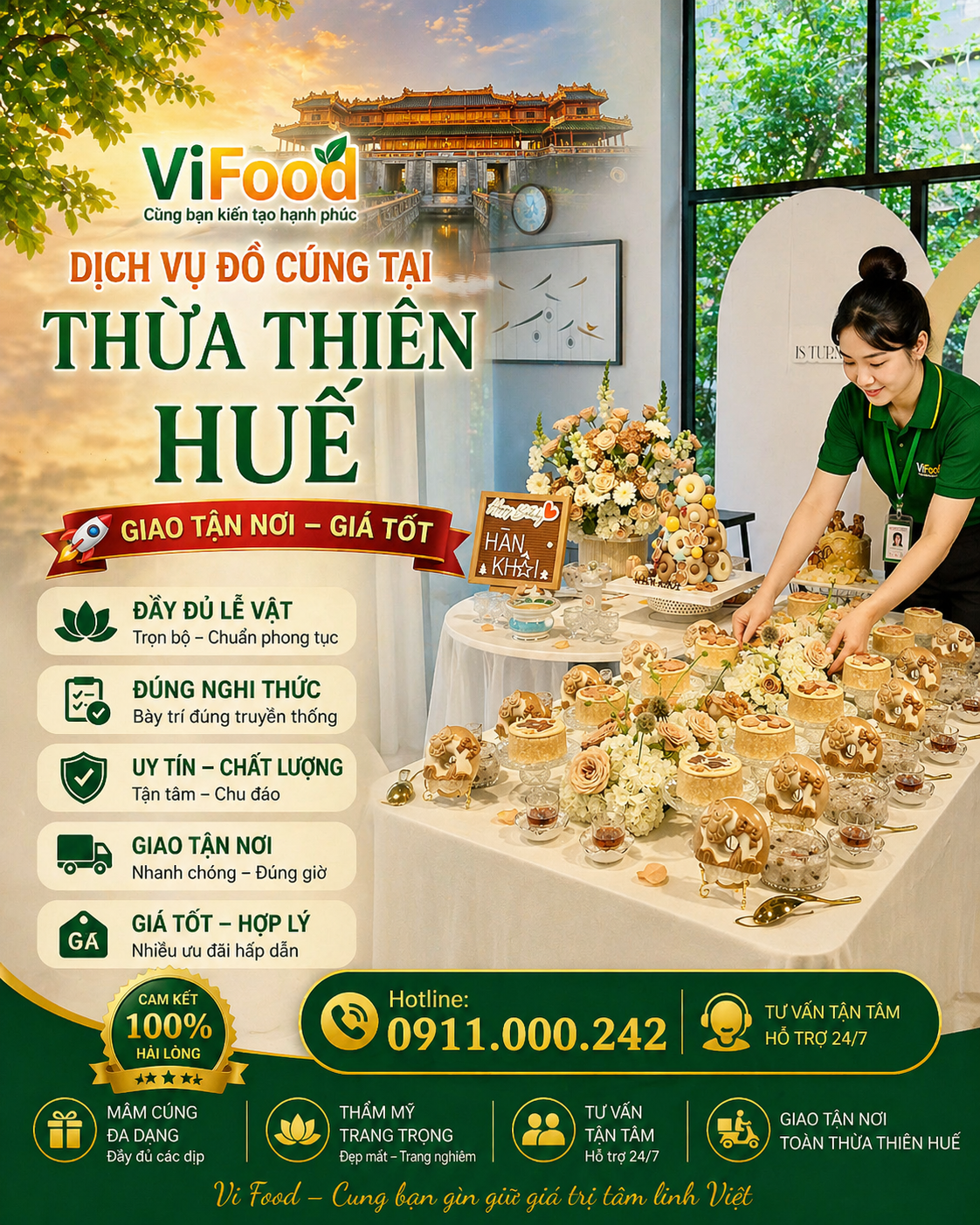 mâm cúng thôi nôi tại huế