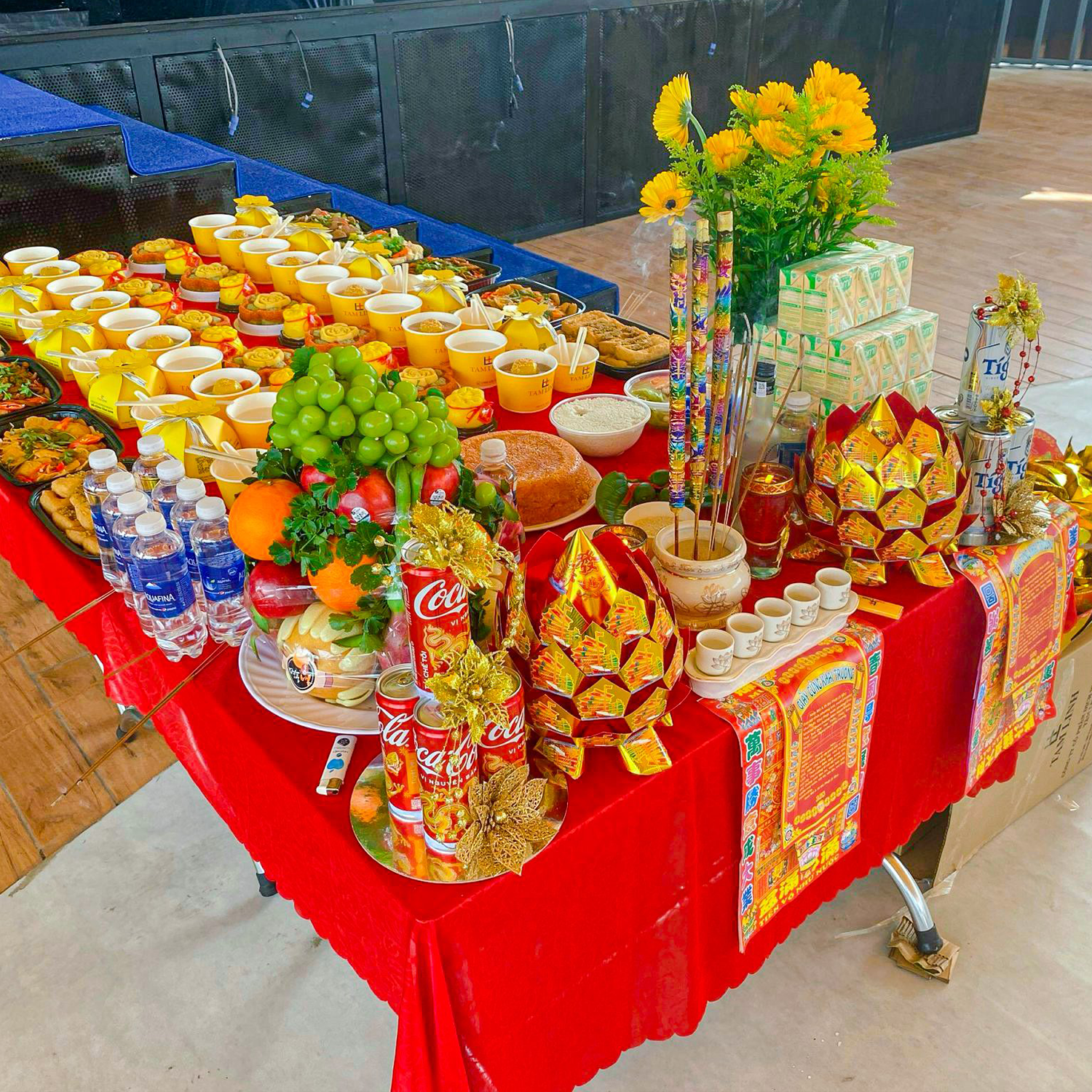 mâm cúng khai trương tại lào cai 