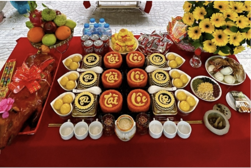 mâm cúng khai trương tại quảng bình