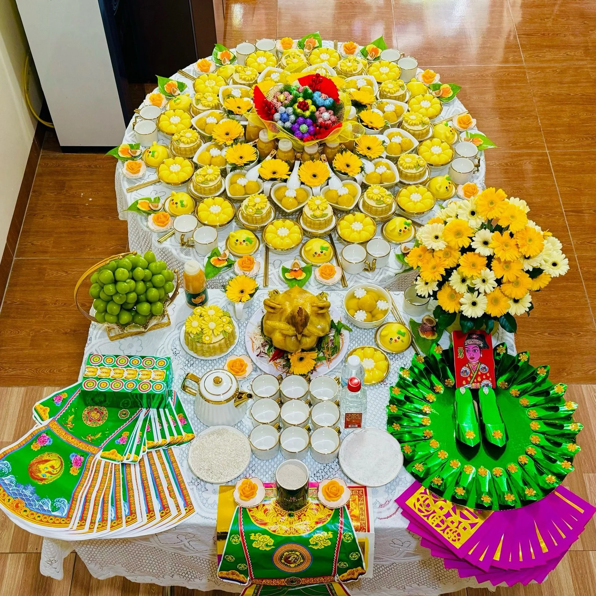 mâm cúng thôi nôi tại bến tre