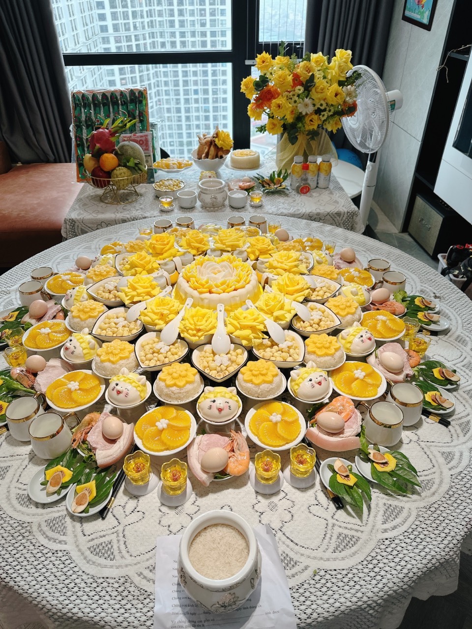 mâm cúng thôi nôi tại cà mau