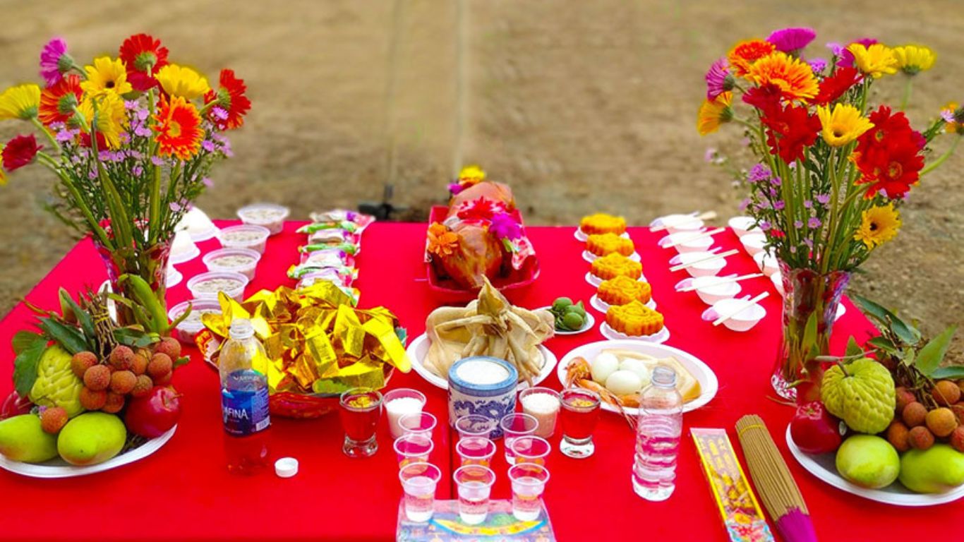Mâm Cúng Động Thổ tại long an