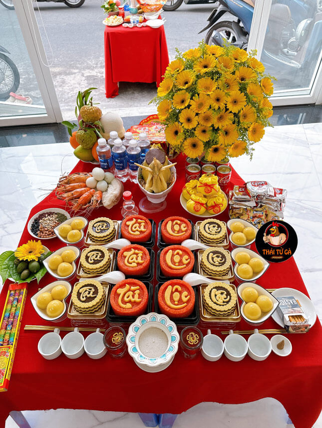 mâm cúng khai trương tại hòa bình