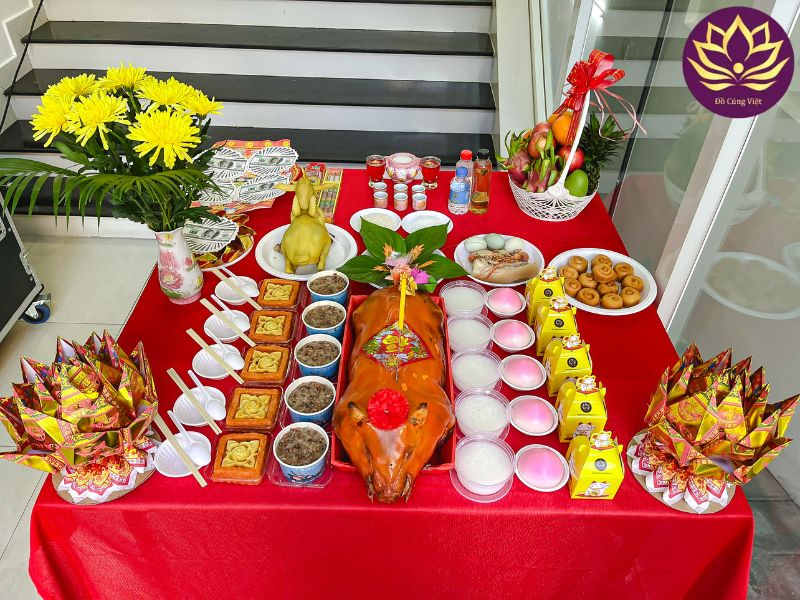 mâm cúng khai trương tại tuyên quang