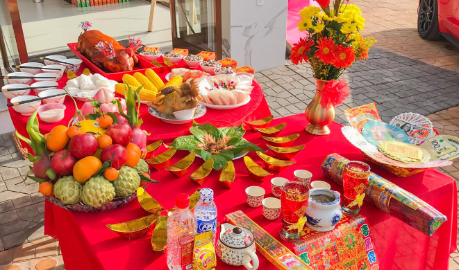 mâm cúng khai trương tại lào cai 