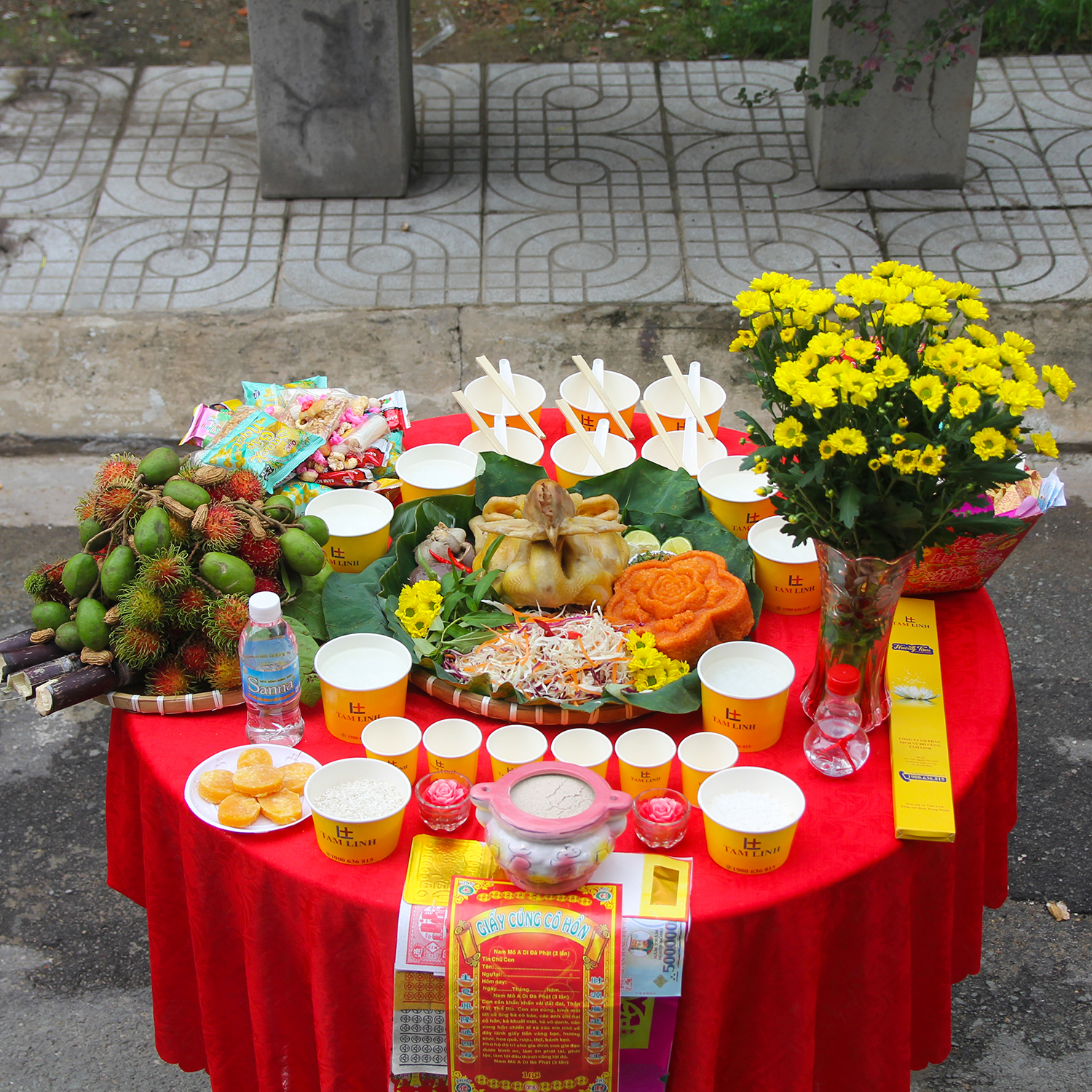 Mâm Cúng Cô Hồn 999K (Gà) CH0K99G