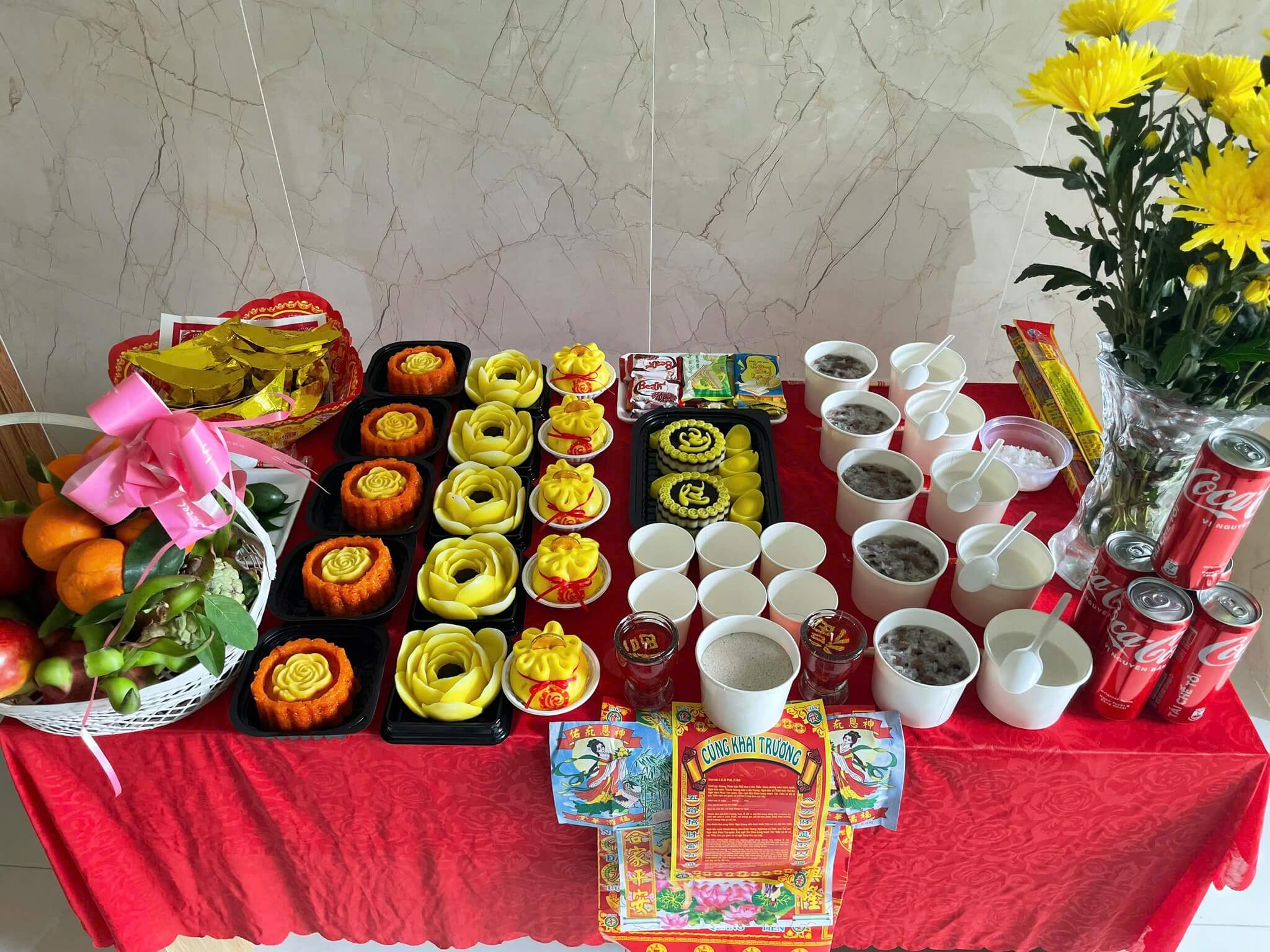 mâm cúng khai trương tiền giang