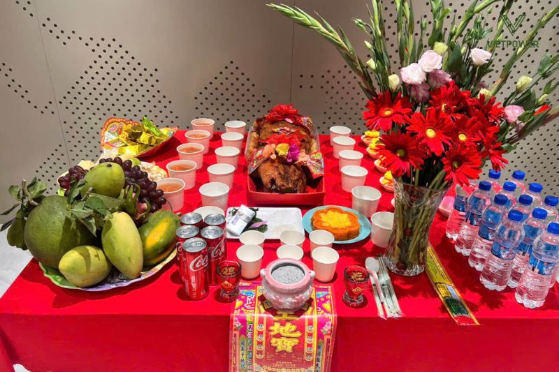 mâm cúng động thổ tiền giang