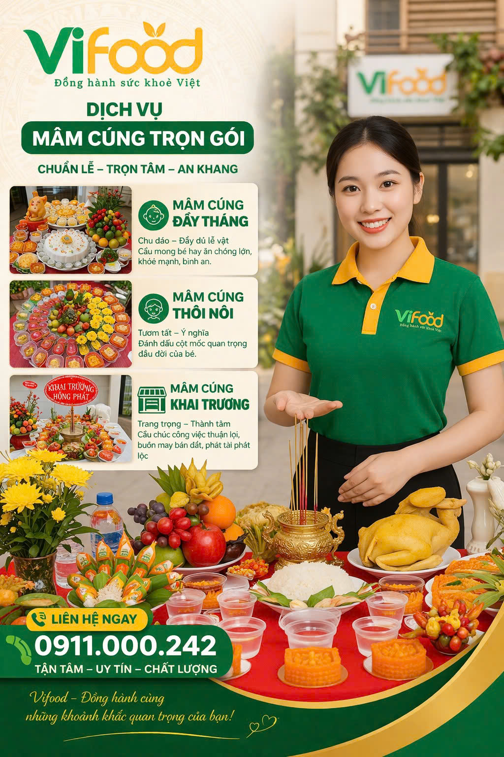 mâm cúng thôi nôi tại quận 9